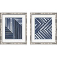 Framed 'Blue Sunset 2 Piece Framed Art Print Set' border=