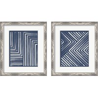 Framed 'Blue Sunset 2 Piece Framed Art Print Set' border=