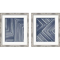 Framed 'Blue Sunset 2 Piece Framed Art Print Set' border=