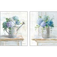 Framed Morning Hydrangeas 2 Piece Art Print Set