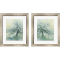 Framed 'Subtle Tree 2 Piece Framed Art Print Set' border=