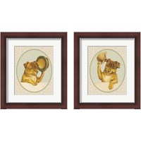 Framed Dog with Ha 2 Piece Framed Art Print Set