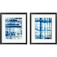 Framed Indigo Stripes 2 Piece Framed Art Print Set