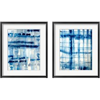 Framed Indigo Stripes 2 Piece Framed Art Print Set