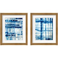 Framed 'Indigo Stripes 2 Piece Framed Art Print Set' border=
