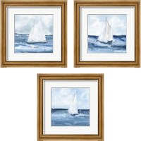 Framed Sailboats  3 Piece Framed Art Print Set