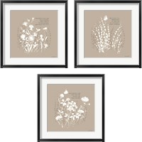 Framed 'Au Naturel 3 Piece Framed Art Print Set' border=