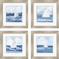 Framed Sailboats  4 Piece Framed Art Print Set