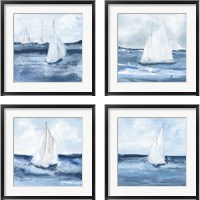 Framed Sailboats  4 Piece Framed Art Print Set