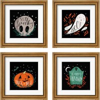 Framed 'Cute Halloween 4 Piece Framed Art Print Set' border=
