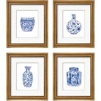 Framed 'Chinoiserie Vase 4 Piece Framed Art Print Set' border=