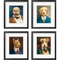 Framed Whimsical Dog 4 Piece Framed Art Print Set