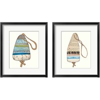 Framed 'Lobster Buoys 2 Piece Framed Art Print Set' border=