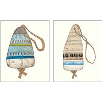 Framed Lobster Buoys 2 Piece Art Print Set