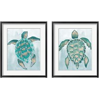 Framed Aquatic Turtle  2 Piece Framed Art Print Set