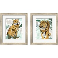 Framed Jungle Tiger  2 Piece Framed Art Print Set