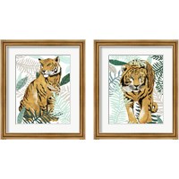Framed 'Jungle Tiger  2 Piece Framed Art Print Set' border=