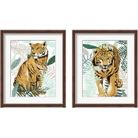 Framed 'Jungle Tiger  2 Piece Framed Art Print Set' border=