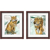 Framed Jungle Tiger  2 Piece Framed Art Print Set