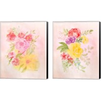 Framed 'Blooms  2 Piece Canvas Print Set' border=