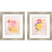 Framed 'Blooms  2 Piece Framed Art Print Set' border=