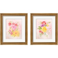 Framed 'Blooms  2 Piece Framed Art Print Set' border=