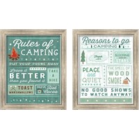 Framed 'Comfy Camping 2 Piece Framed Art Print Set' border=