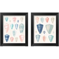 Framed Colorful Shell Assortment Coral Cove 2 Piece Framed Art Print Set