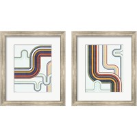 Framed 'Retro Subway 2 Piece Framed Art Print Set' border=
