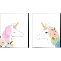 Framed 'Lets Chase Rainbows 2 Piece Canvas Print Set' border=