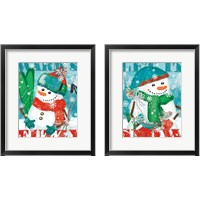 Framed 'Snowy Fun 2 Piece Framed Art Print Set' border=