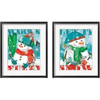 Framed Snowy Fun 2 Piece Framed Art Print Set