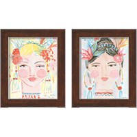 Framed 'Boho Lady 2 Piece Framed Art Print Set' border=