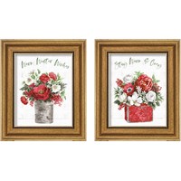 Framed 'Rustic Season 2 Piece Framed Art Print Set' border=