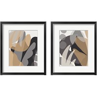 Framed Neutral Abstract 2 Piece Framed Art Print Set