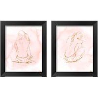 Framed Nude on Pink 2 Piece Framed Art Print Set