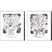 Framed 'Lemon Gray Tulips 2 Piece Canvas Print Set' border=