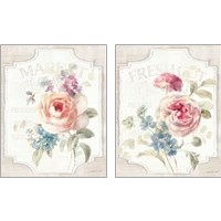 Framed 'Cottage Garden 2 Piece Art Print Set' border=