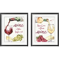 Framed 'Oaked and Aged  2 Piece Framed Art Print Set' border=