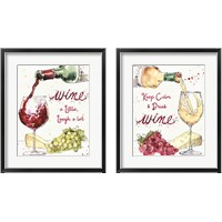 Framed 'Oaked and Aged  2 Piece Framed Art Print Set' border=