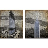 Framed New York 2 Piece Art Print Set