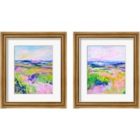 Framed 'Colourful Land 2 Piece Framed Art Print Set' border=