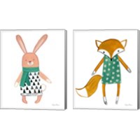 Framed Neighborhood Pals 2 Piece Canvas Print Set