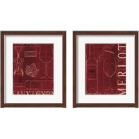 Framed Wine Blueprint 2 Piece Framed Art Print Set