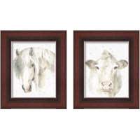 Framed Farm Friends v2 Neutral 2 Piece Framed Art Print Set