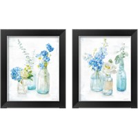 Framed Beach Cottage Florals - No Shells 2 Piece Framed Art Print Set