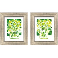 Framed Lemon Green Tulips 2 Piece Framed Art Print Set