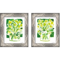 Framed Lemon Green Tulips 2 Piece Framed Art Print Set
