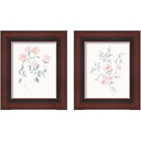 Framed Flowers on White 2 Piece Framed Art Print Set