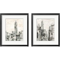 Framed 'Manhattan Neutral 2 Piece Framed Art Print Set' border=